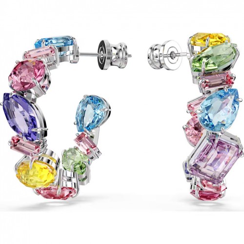 Arracades cércol asimètriques Swarovski Gema multicolor rodi 5692412
