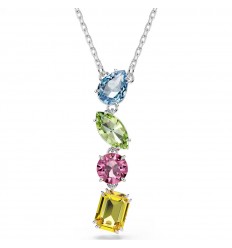 Penjoll en Y Gema Swarovski multicolor bany de rodi 5692421