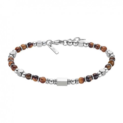 Lotus Style men's bracelet LS2308-2/3 brown and silver bicolor steel