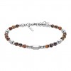 Lotus Style men's bracelet LS2308-2/3 brown and silver bicolor steel