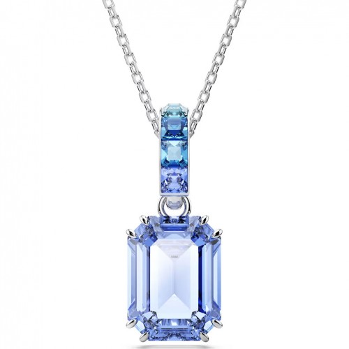 Swarovski Millenia octogonal cut pendant blue rhodium plated 5696518