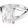 Anillo cóctel Swarovski Stilla talla octogonal blanco baño rodio