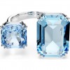 Anell obert Millenia Swarovski talla octogonal blau bany rodi 5694142