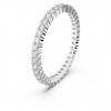 Swarovski Vittore Matrix ring round cut white crystals silver tone