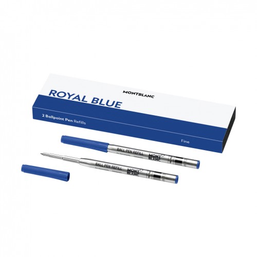 2 Ballpoint Pen Montblanc Refills (F) Royal Blue color 128213
