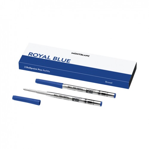 2 Ballpoint Pen Montblanc Refills (B) Royal Blue color 128215