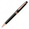 Bolígrafo Montblanc Meisterstück chapado oro rosa resina negra 132488