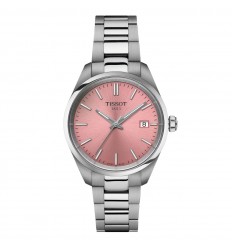 Reloj Tissot PR100 34mm esfera rosa brazalete acero T1502101133100