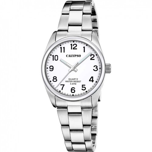 Rellotge Calypso dona K5863/1 esfera blanca 32mm braçalet acer
