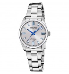 Calypso women's watch K5863/2 silver dial 32mm steel bracelet