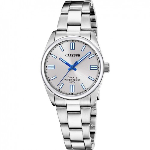 Calypso women's watch K5863/2 silver dial 32mm steel bracelet