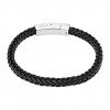 Polsera per home Lotus Style LS2386-2/1 acer inoxidable i cuir negre