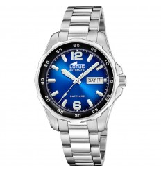 Reloj Lotus automático Kosm acero hombre day date esfera azul 18997/2