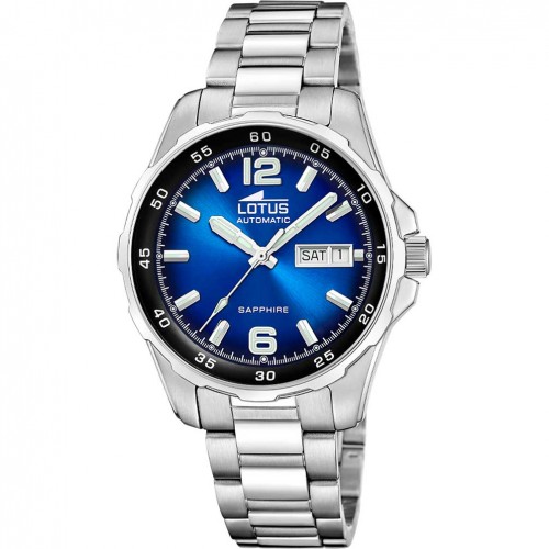 Reloj Lotus automático acero hombre day date esfera azul 18977/2