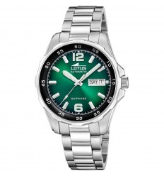 Lotus automatic Kosm men's watch green dial 18997/3 steel bracelet