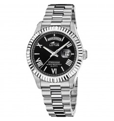 Lotus Freedom men's watch black dial stainless steel bracelet 18854/4