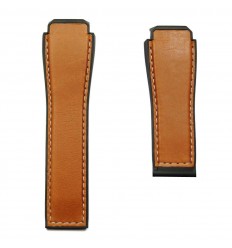 TAG Heuer Conne light brown calfskin strap black rubber lining FT6110/1