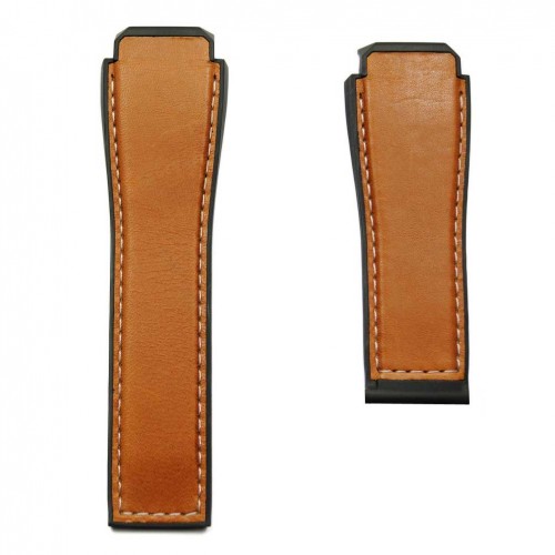 TAG Heuer Conne 45 correa de becerro marrón claro forro caucho 1FT6110