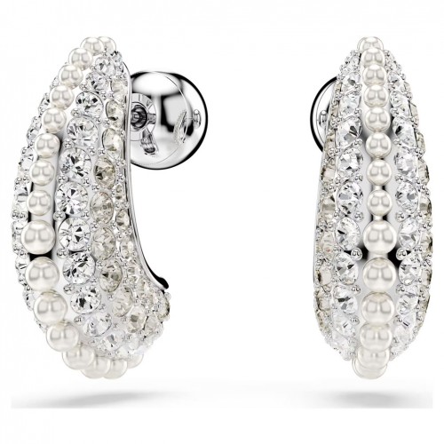 Pendientes Sublima Swarovski perla de cristal blanco rodiado 5692107