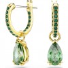 Attract Swarovski earrings pear cut green gold tone plated 5723564