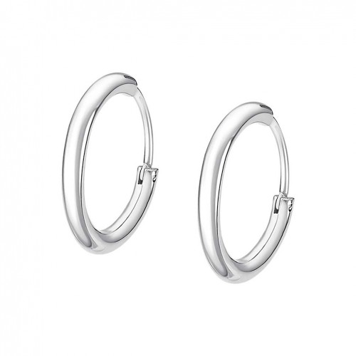 Lotus Style hoop earrings for men in stainless steel LS2241-4/1