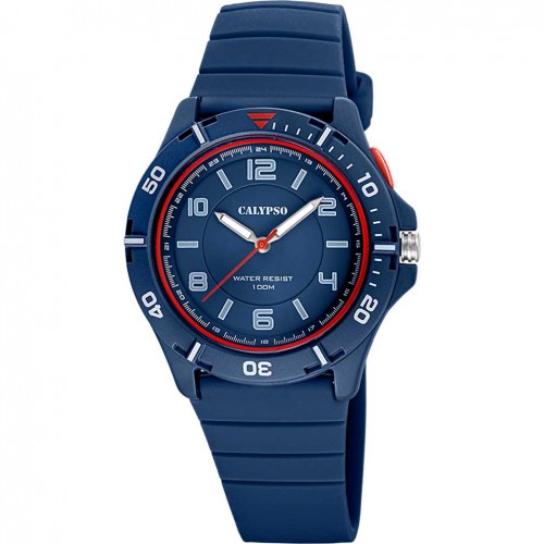 Calypso Sweet time men watch K5857/5 blue rubber strap
