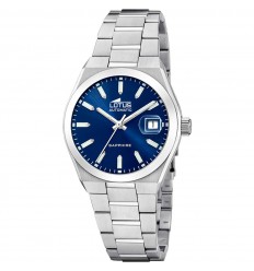 Reloj Lotus automático 18996/2 hombre esfera azul oscuro correa acero