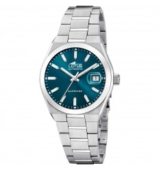 Reloj Lotus automático 18996/4 hombre esfera azul correa acero