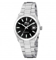 Lotus automatic men's watch 18996/5 black dial steel bracelet
