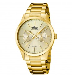 Lotus Minimalist men's watch gold tone 15955/2 steel bracelet