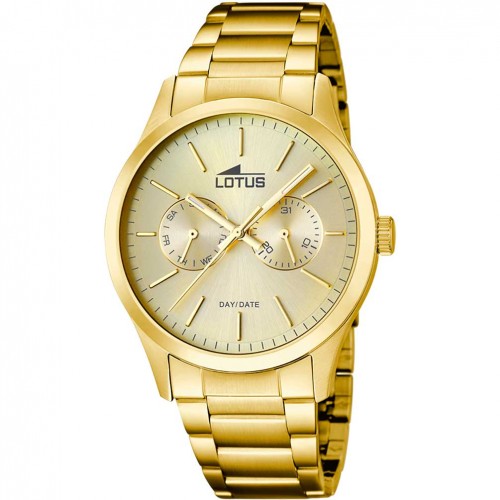 Lotus Minimalist men's watch gold tone 15955/2 steel bracelet