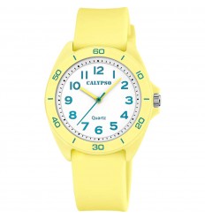 Rellotge Calypso Junior Collection en color groc i esfera blanca K5833/1
