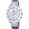 Festina Ceramic women's watch beige dial steel bracelet F20693/1