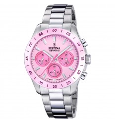 Rellotge Festina Ceramic home esfera rosa braçalet acer F20693/2