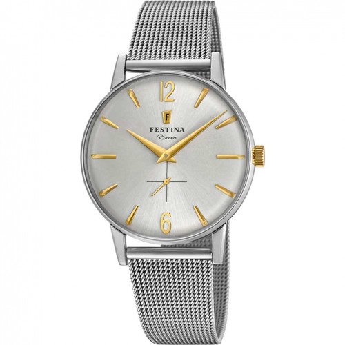 Festina Extra Men's Watch F20252/2 Grey Dial Steel Bracelet