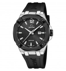 Jaguar Diplomatic men watch J1019/2 black dial black rubber strap