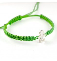 Pulsera Plata Macrame verde Inson niño BR510IN01