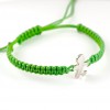 Pulsera Plata Macrame verde Inson BR510IN01