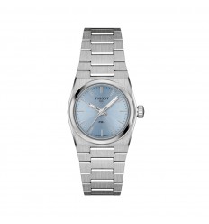 Reloj Tissot PRX 25mm esfera azul hielo brazalete acero T1370101135100