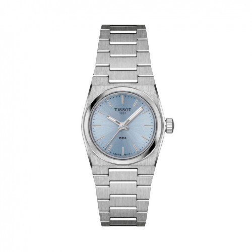 Reloj Tissot PRX 25mm esfera azul hielo brazalete acero T1370101135100