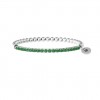 Kidult elastic wish bracelet green synthetic emeralds 732207