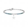 Kidult tennis bracelet with blue and green stones star pendant 732323