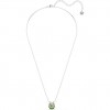 Swarovski Bella V pendant round cut green color rhodium plated 5724285
