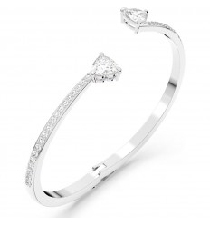 Mesmera Attract Swarovski bracelet heart white rhodium plated 5535354
