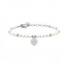 Pulsera Kidult colgante corazón con cristales y perlas 732334