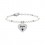 Pulsera ajustable Kidult perlas colgante corazón gracias 732339