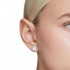 Arracades botó Swarovski Ariana Grande cor blanc bany rodi 5720859
