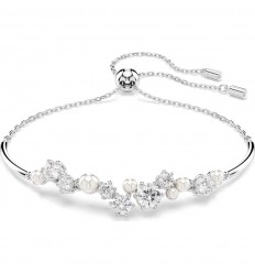Brazalete Constella Swarovski Crystal Pearl blanco baño rodio 5705618