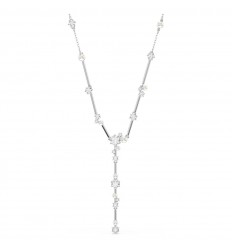 Collar Swarovski Constella Y Crystal Pearl tallas redondas rodio 5711830