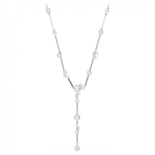 Collar Swarovski Constella Y Crystal Pearl tallas redondas rodio 5711830